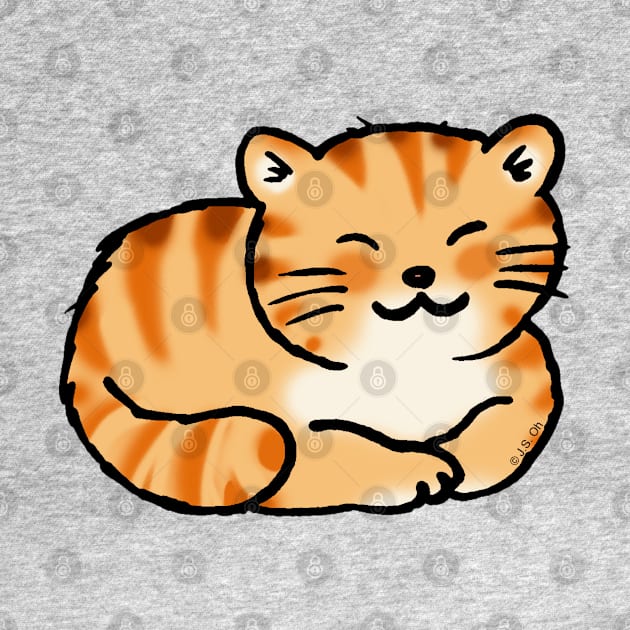 cute orange cat by cartoonygifts